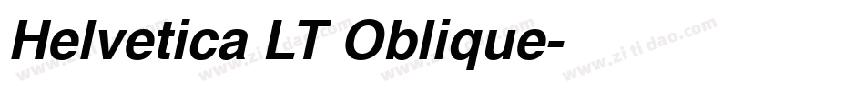 Helvetica LT Oblique字体转换
